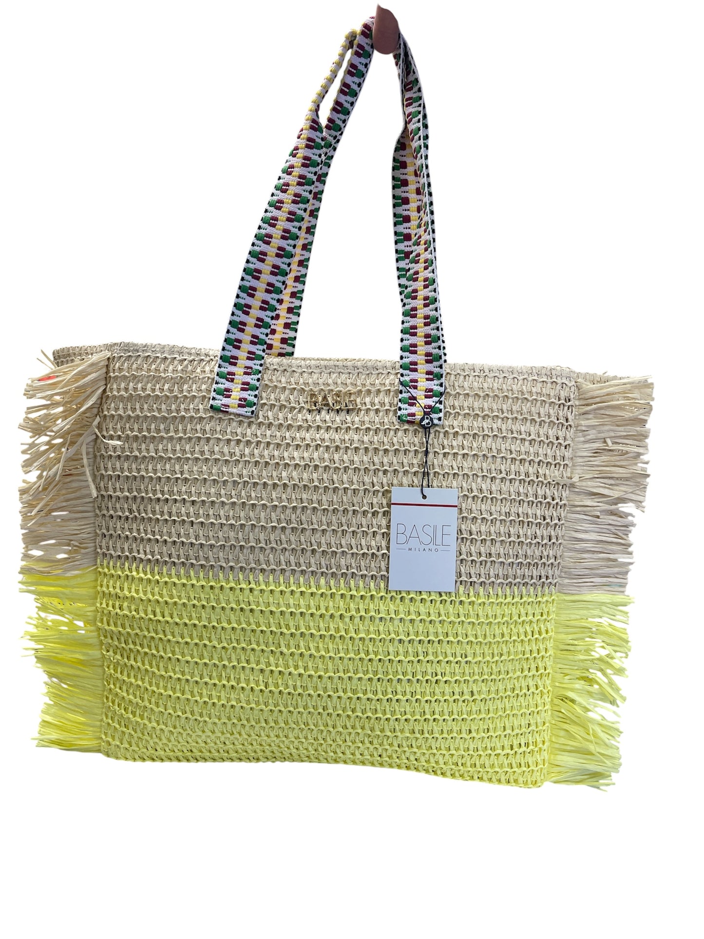 Borsa mare di paglia Basile